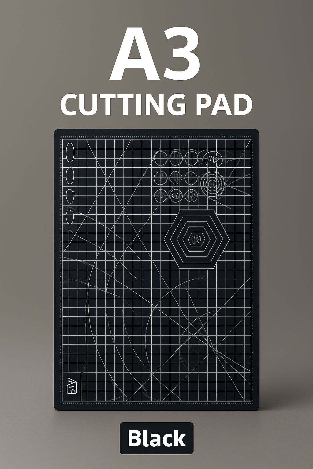 Hobby carving pad Black A3